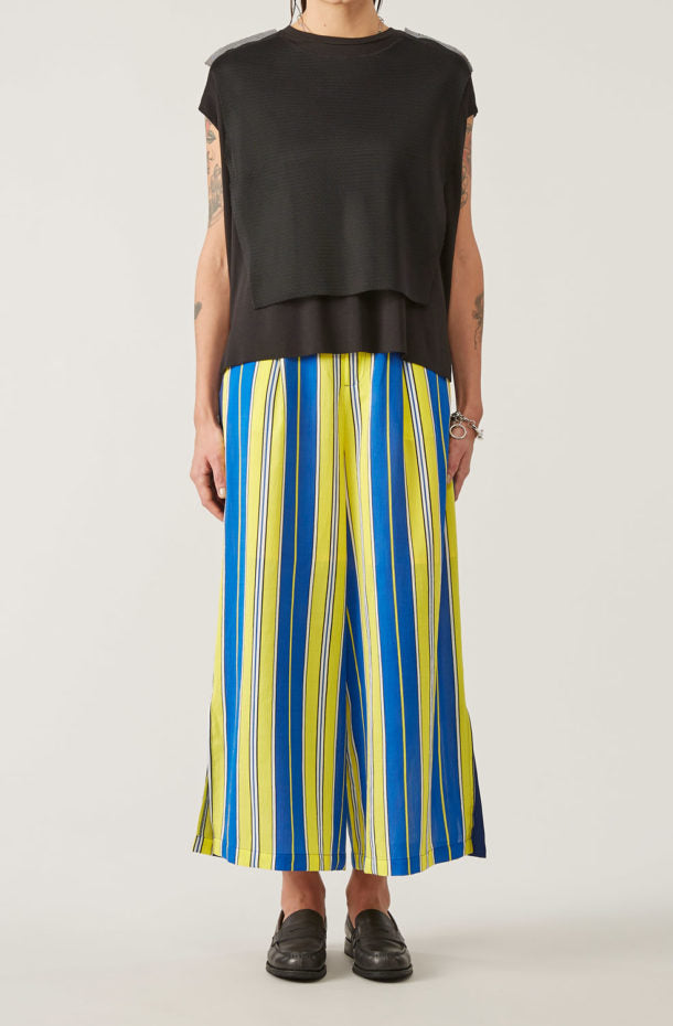 STRIPE WIDE PANTS（MMK-082）| KAAM