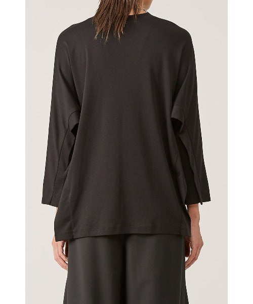 SIDE SWITCHED DOLMAN-SLEEVE T-SHIRT（MMK-076）| KAAM