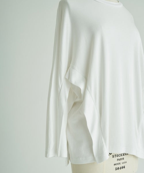 SIDE SWITCHED DOLMAN-SLEEVE T-SHIRT（MMK-076）| KAAM